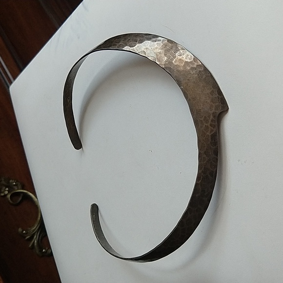 Beautiful dark patina sterling silver collar necklace choker 925 vintage